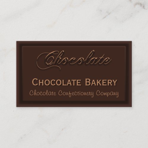 Yummy Creamy Chocolate Bakery Business Cards