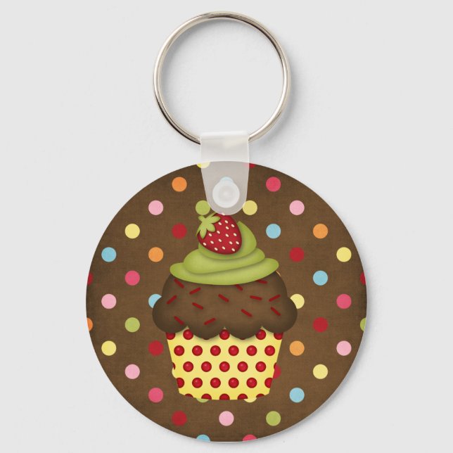 yummy cupcake keychain (Front)