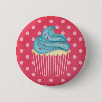 yummy cupcake pinback button