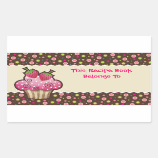 Yummy Cupcake Recipe Book Bookplates Labels
