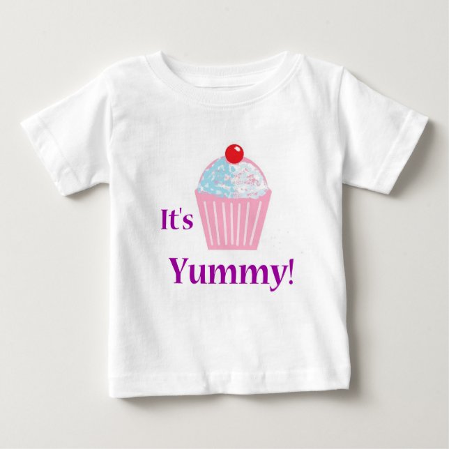 Yummy Cupcake Toddler Longsleeve Baby T-Shirt (Front)