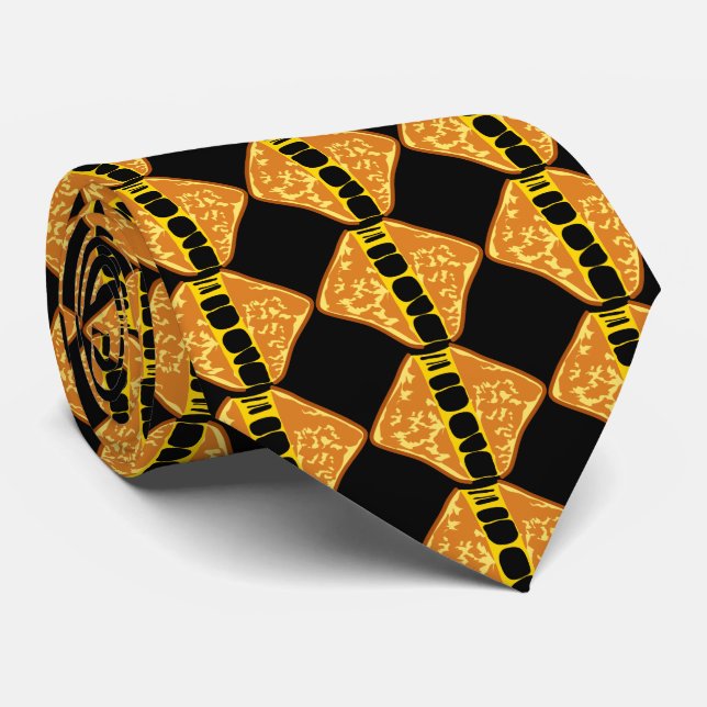 Yummy Delicious Gooey Grilled Cheese Neck Tie (Rolled)