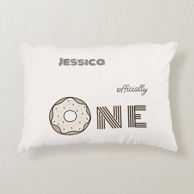 Yummy donut accent pillow (Front)