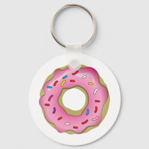 Yummy Donut with Icing and Sprinkles Keychain