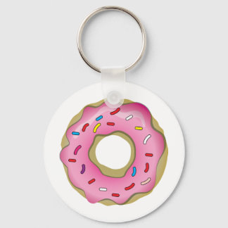Yummy Donut with Icing and Sprinkles Keychain