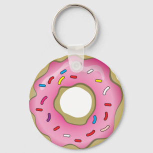 Yummy Donut with Icing and Sprinkles Keychain