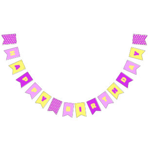 Yummy donuts bunting flags