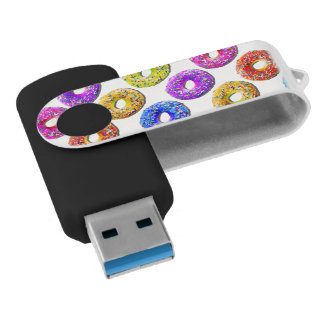 Yummy donuts pattern flash drive