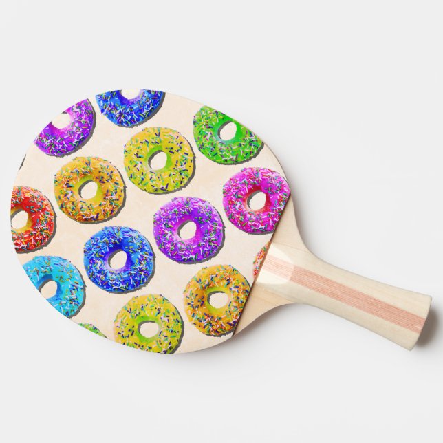 Yummy donuts pattern Ping-Pong paddle (Side)
