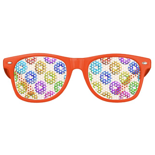 Yummy donuts pattern retro sunglasses (Front)
