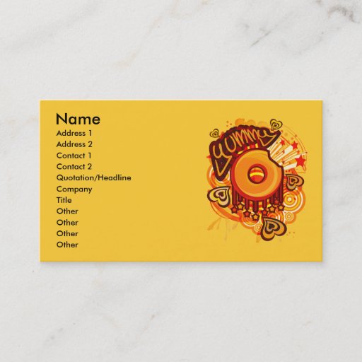 Customizable Yummy_Doughnut Business Card