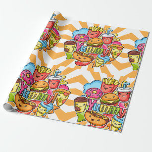 Yummy Fast Food Wrapping Paper