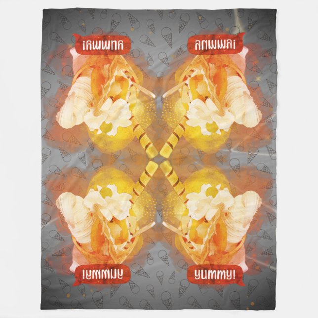 Yummy  fleece blanket (Front)