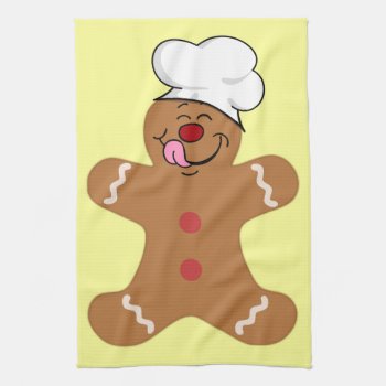 Yummy Gingerbread Man Cookie Towel by egogenius at Zazzle