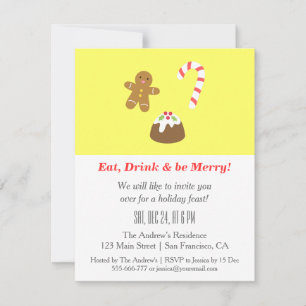 Yummy Goodies Treats Christmas Party Invitations