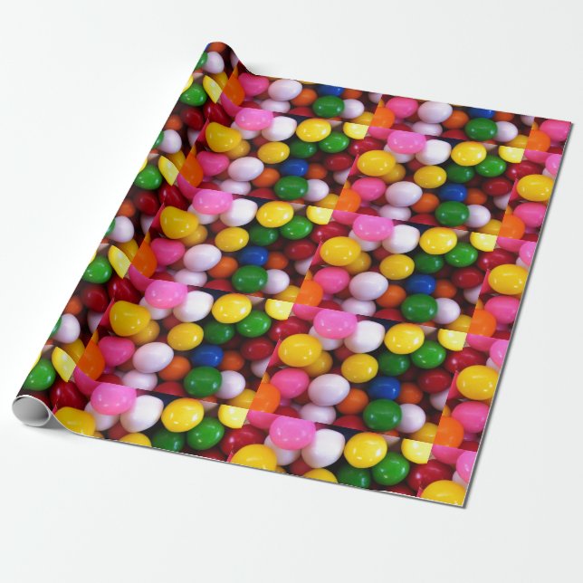 Yummy Gumballs Wrapping Paper (Unrolled)