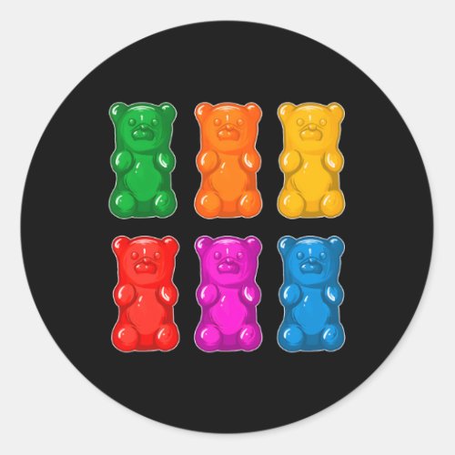 Yummy Gummy Bears Classic Round Sticker