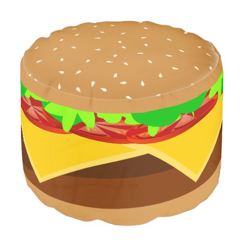 Yummy Ham Burger Fun Pouf