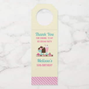 Yummy Ice Cream Desserts Bottle Hanger Tag