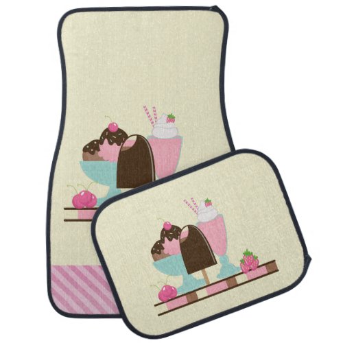 Yummy Ice Cream Desserts Car Floor Mat