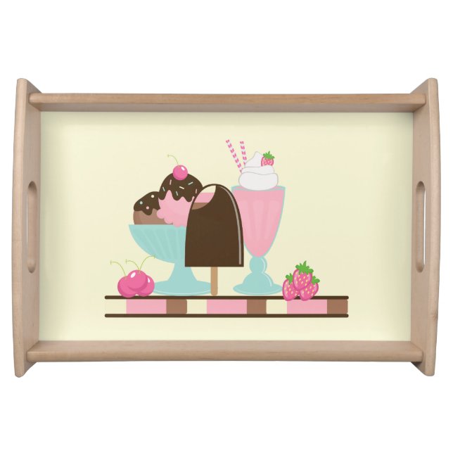 Yummy Ice Cream Desserts Serving Tray (Front)