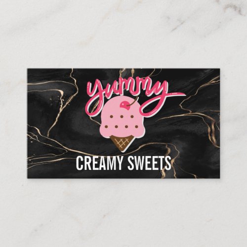 Yummy Ice Cream Logo Business Card