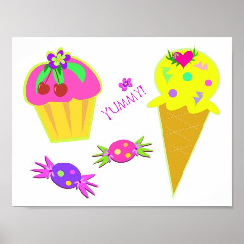 Yummy Ice Cream Poster