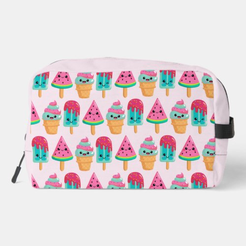 Yummy Ice Cream Trio Summer Pattern Dopp Kit