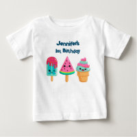 Yummy Ice Cream Trio Summer Vibe 1st Birthday