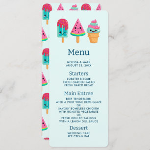 Yummy Ice Cream Trio Summer Vibe Invitation