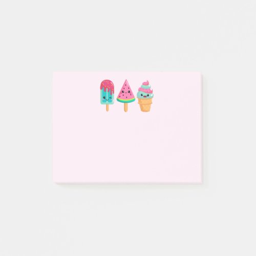 Yummy Ice Cream Trio Summer Vibe Post_it Notes