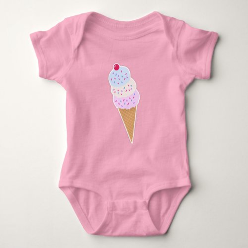 Yummy Icecream Cone Baby Jersey Bodysuit