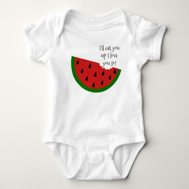 Yummy in my Tummy Watermelon Baby Shirt (Front)