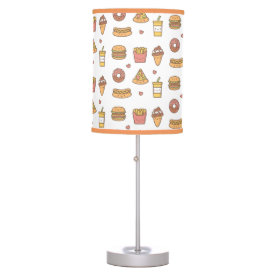 Yummy Kawaii Fast Food Doodles Girls Room Decor Desk Lamp