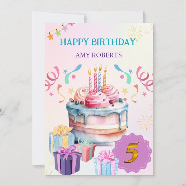 Yummy Kids Birthday Card (Front)