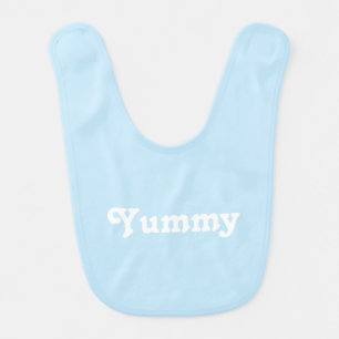 Yummy, light blue white cute baby bib
