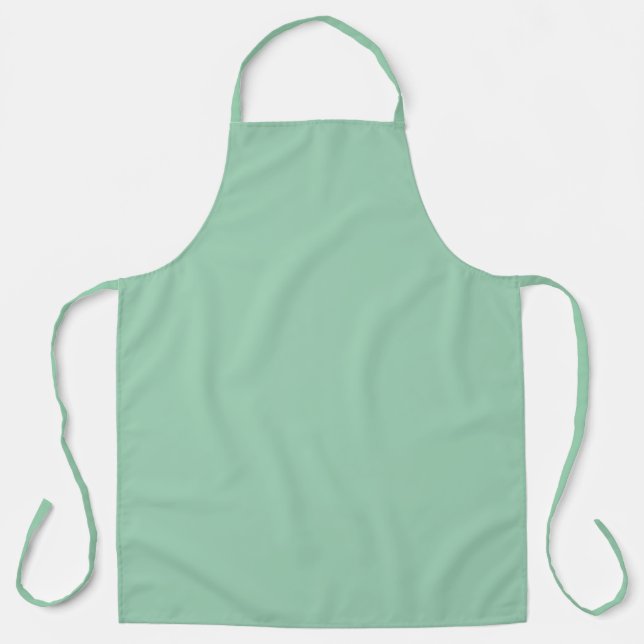 Yummy Mint Green Solid Color Apron (Front)