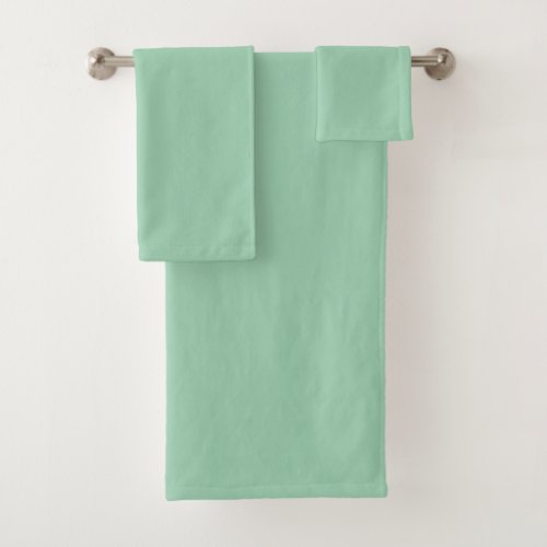 Yummy Mint Green Solid Color Bath Towel Set
