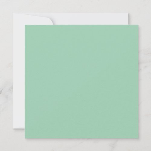 Yummy Mint Green Solid Color Card