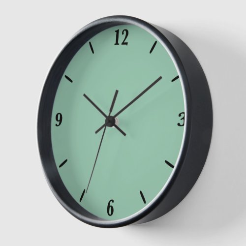 Yummy Mint Green Solid Color Clock
