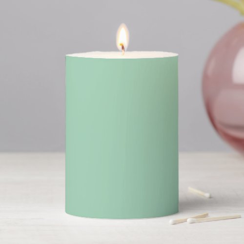 Yummy Mint Green Solid Color Pillar Candle