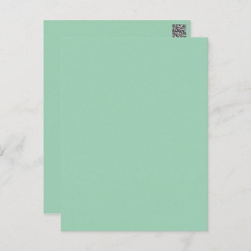 Yummy Mint Green Solid Color  Postcard