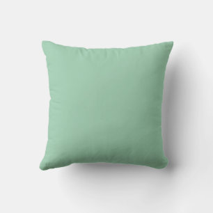 Yummy Mint Green Solid Color Throw Pillow