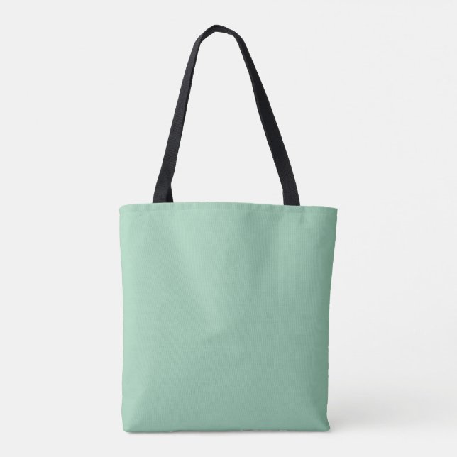 Yummy Mint Green Solid Color  Tote Bag (Back)