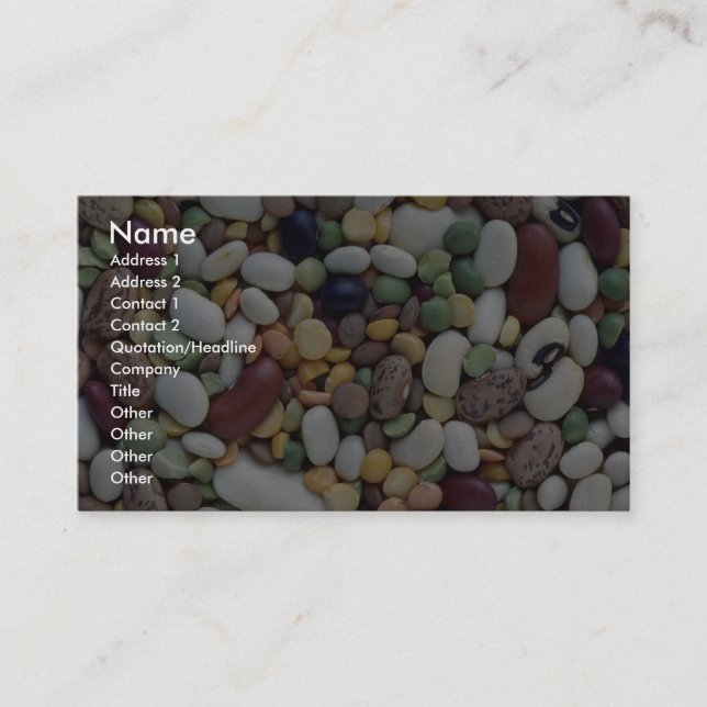 Yummy Mixed beans Business Card (Front)