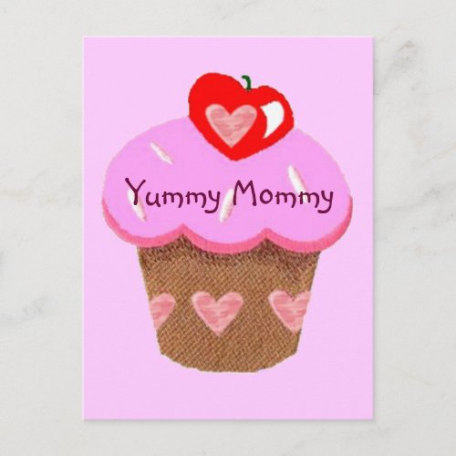 Yummy Mommy Cupcake for Mom Postcard