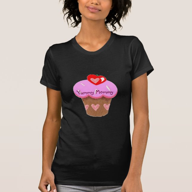 Yummy Mommy, Cupcake for Mom T-Shirt (Front)