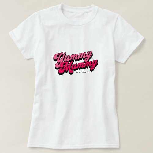 Yummy Mummy Retro Groovy T_Shirt