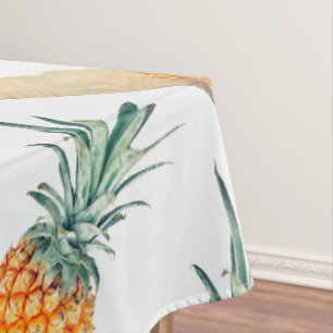 Yummy Pale Green Pastel Pineapple Fruit Tablecloth