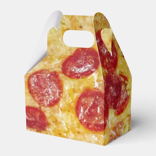 Yummy Pepperoni Pizza 4Artie Favor Boxes (Back Side)